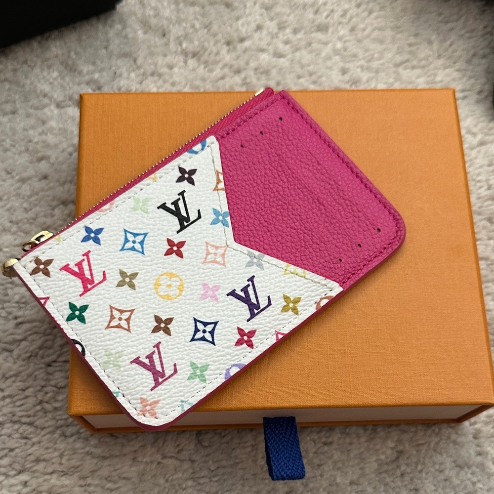 Louis Vuitton Pink and Multicolor Monogram Card Holder
